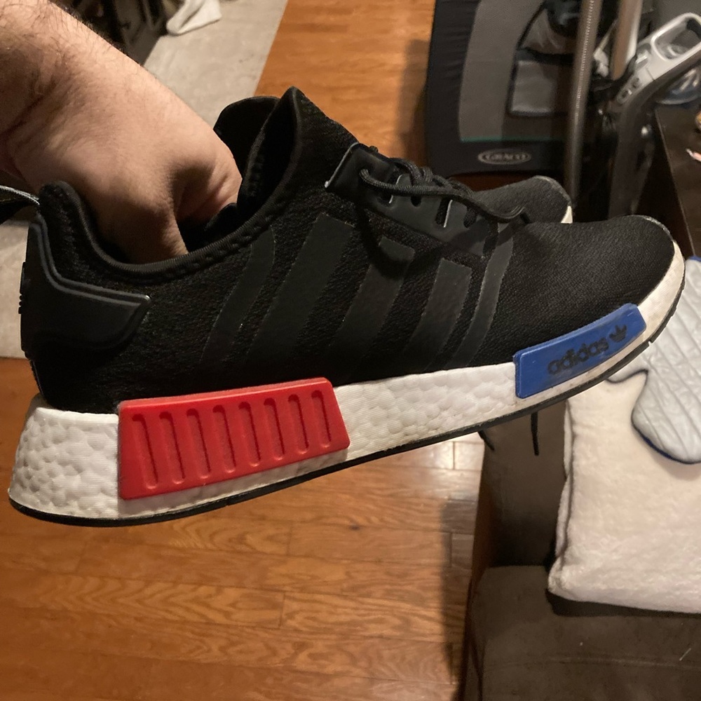 Used in good condition adidas nmd shoes blue/ red white/ black